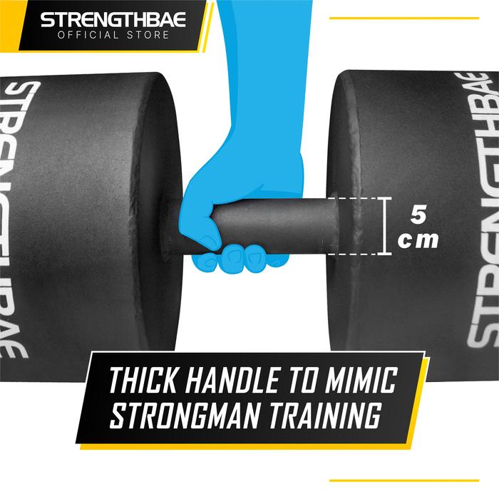 Strongman Monster Dumbbell STRENGTHBAE Loadable Circus Dumbbell Plate Loaded Adjustable