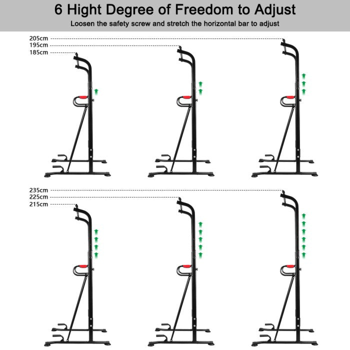 OneTwoFit Multi-Function Power Tower,Adjustable Height Pull up Station