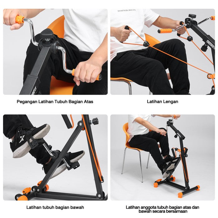 OneTwoFit Sepeda Statis Terapi Kaki dan Tangan Penderita Stroke Alat Olahraga