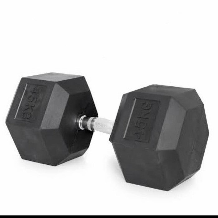 Hexagonal Rubber Dumbbell 2×50kg