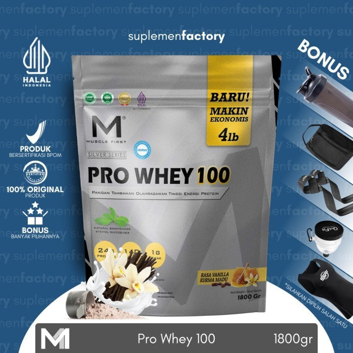 M1 Pro Whey 4 lbs 1800 gram Muscle First Whey Protein - Vanilla