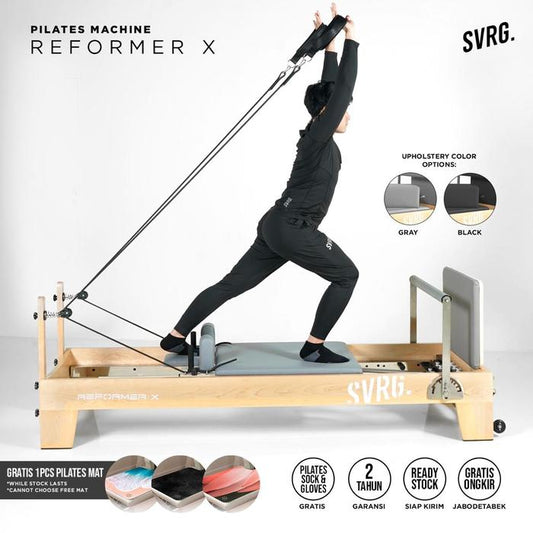Pilates Reformer X Fordable - Maple Wood - SVRG - Alat Gym - Alat Pilates - Spesifikasi