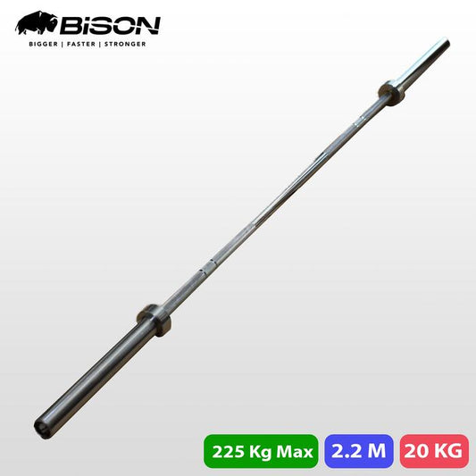 Bison Training Olympic Barbell 20 Kg 2.2 Meter Chrome