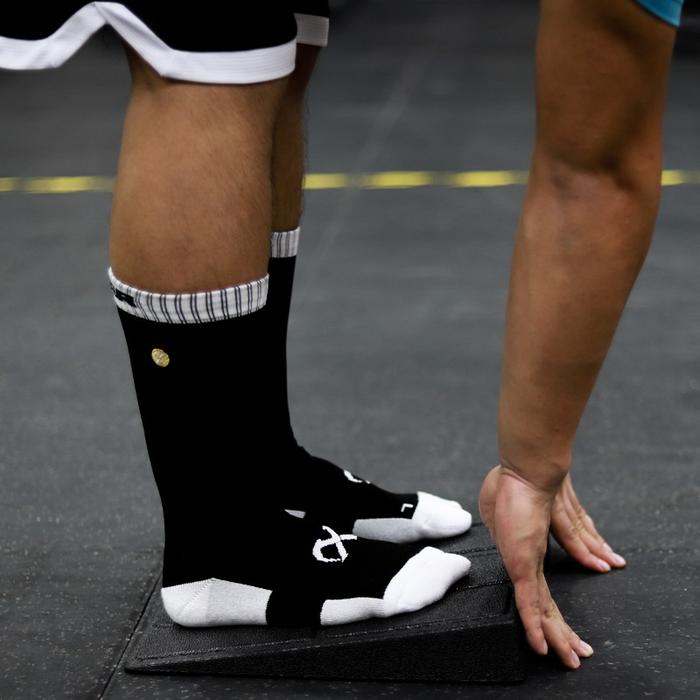 XMASTER Kaos Kaki Olahraga Unisex Original Tumit Tebal Latihan CrossFit Powerlifting Multi Sport - Black