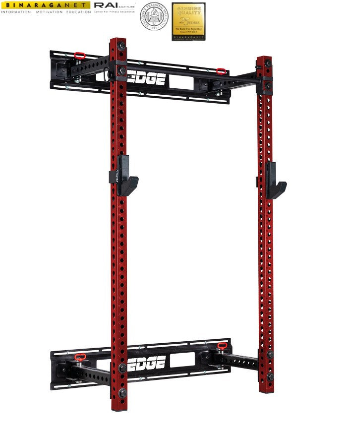 EDGE Wall Mounted Folding SquatRack - Merah