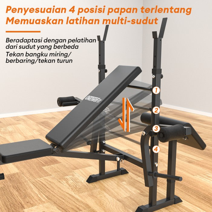 OneTwoFit New Bench Press Weightlifting Bench Adjustable Multi Gym Weight Bench Dumbbell Stool