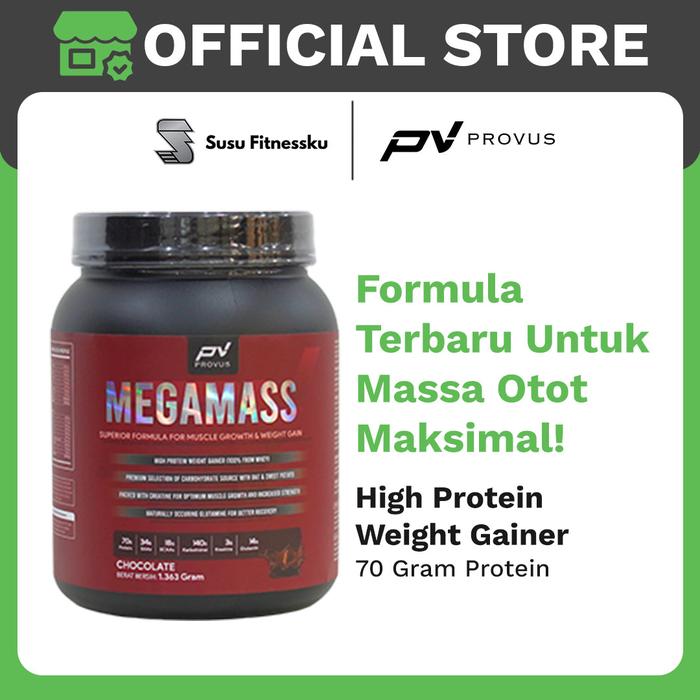 Provus Mega Mass 3 lb Weight Gainer - Vanila, SHAKER HITAM