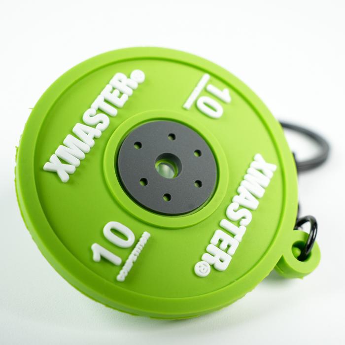 [NEW] Gantungan Kunci Gym XMASTER – Miniatur Bumper Plate PVC | Keychain Unik Pecinta Fitness & Powerlifting - green