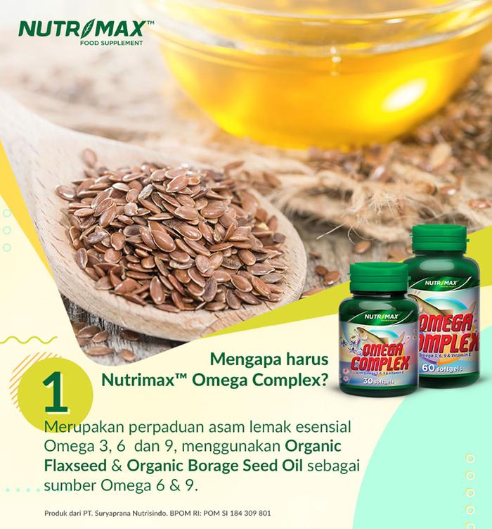 Nutrimax Omega Complex Omega 3 6 9 Plus Vitamin E Minyak Ikan Fish Oil Isi 30 Softgels