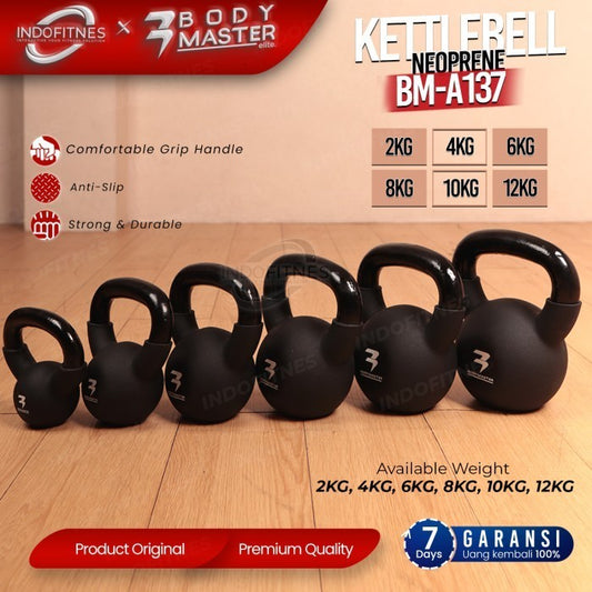 BODYMASTER Kettlebell Neoprene Fix Vinyl BM-A137 Dumbell Barbell - 2Kg