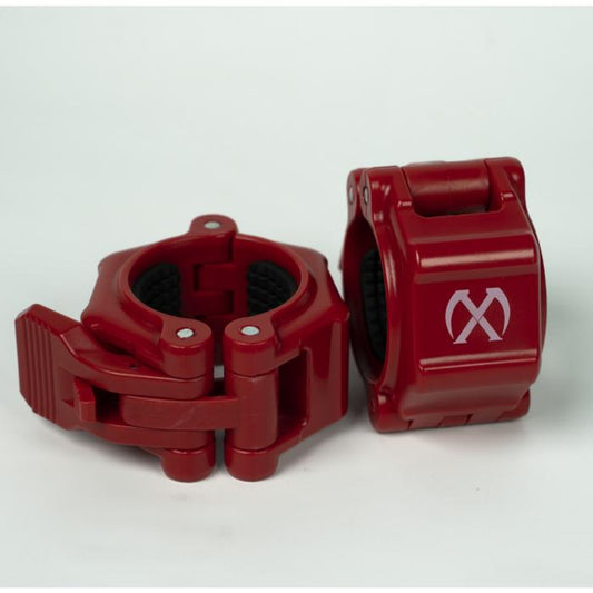 XMASTER Barbell Lock Clamp Collar Pengunci Barbell Fitness CrossFit Gym Powerlifting ROGUE ELEIKO - Firm Grip Red