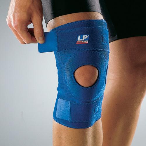 LP SUPPORT Coolprene Open Patella Knee LP-758CN - BLUE