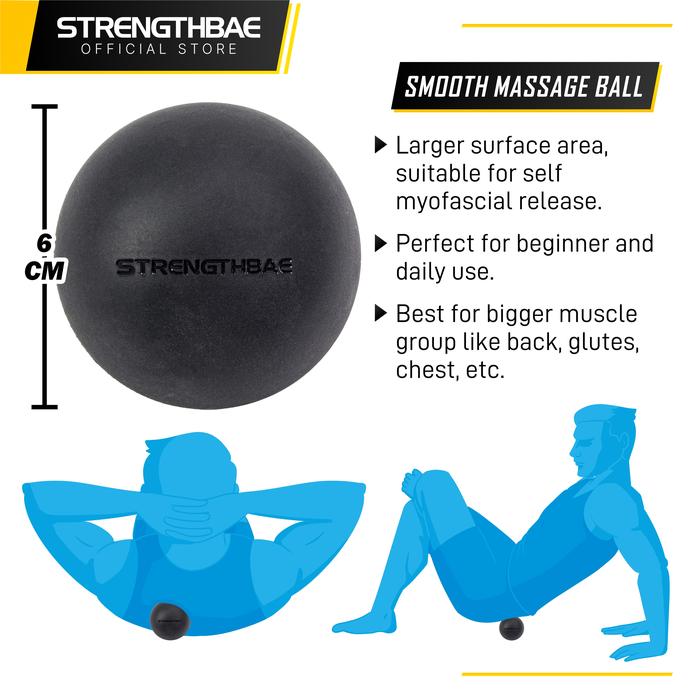 Massage / Lacrosse Ball STRENGTHBAE Smooth & Spiky Balls Therapy Yoga - Spiky