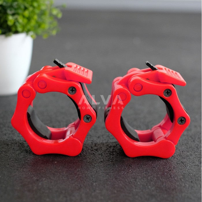 [5CM] Jepit Pengunci Barbell / Barbel Olympic Bar Lock Collars MERAH