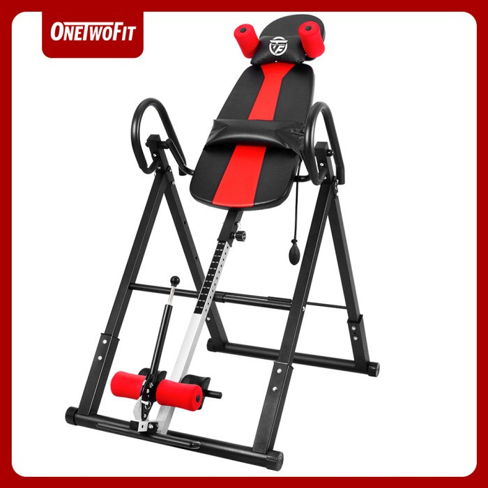 OneTwoFit Heavy Duty Folding Inversion Table Therapy Stretching Machin