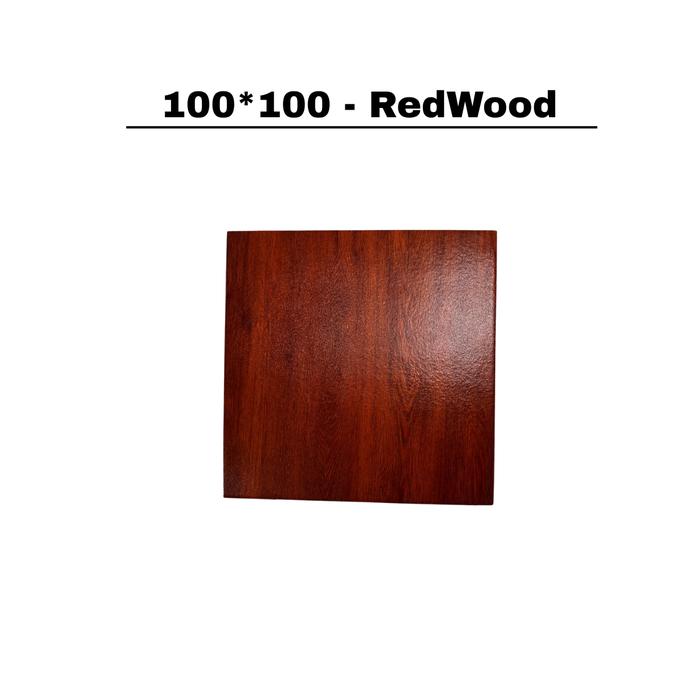 XMASTER Lantai Karet Gym Coklat - Peredam Suara & Anti Bau | Solid EPDM & SDR Granules | Tahan Benturan & Aus | Alas Karet Fitness untuk Home Gym & Studio - 100x100 Dark Wood