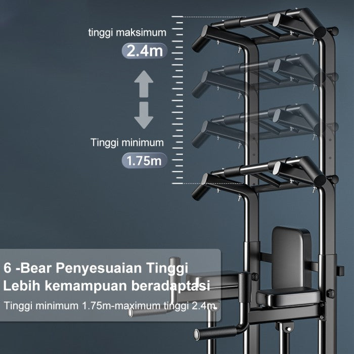OneTwoFit Multi-Function Adjustable Chin Up Bar Power tower Pull up