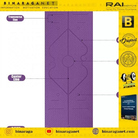 YOGA MAT / TPE YOGA MAT / YOGA MAT DOUBLE PURPLE