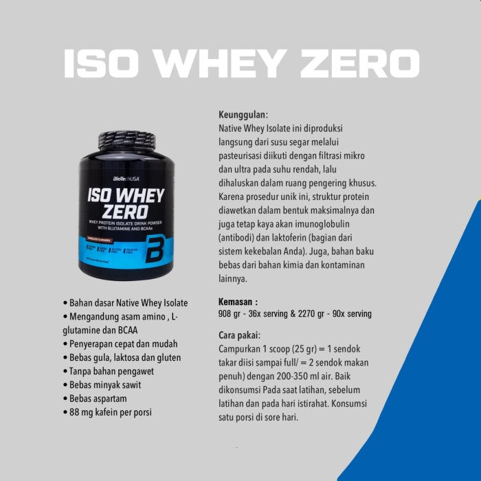 Biotech  - ISOWHEY ZERO LACTOSE 2270 Gram - Coklat