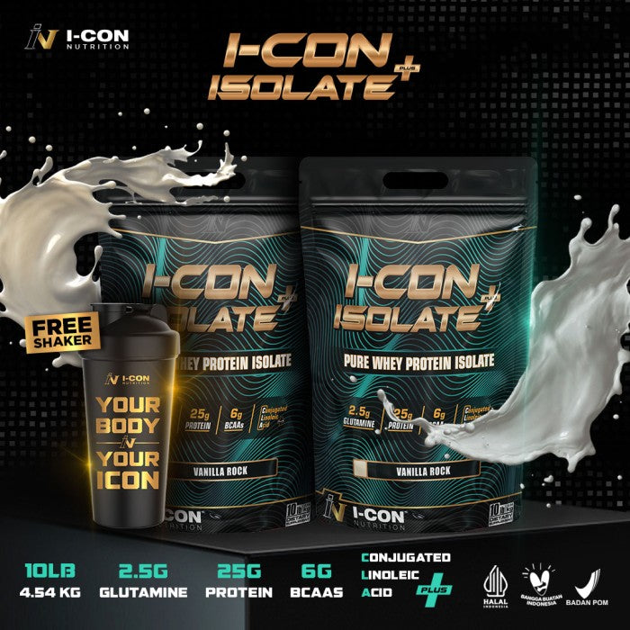 Paket 2 Icon Nutrition Whey Isolate Plus 10 lbs | Nutrisi Fitness - Coklat