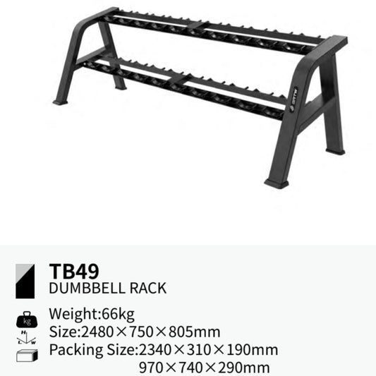 BRTW FITNESS Commercial Rack Dumbell TB49/Gym / Fitness
