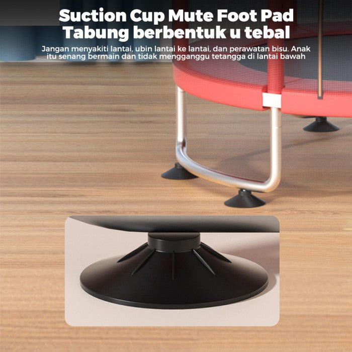 OneTwoFit Trampolin Mainan Anak Viral Diameter 140cm Alat Olahraga Fitness Lompat Sport Trampoline - Merah