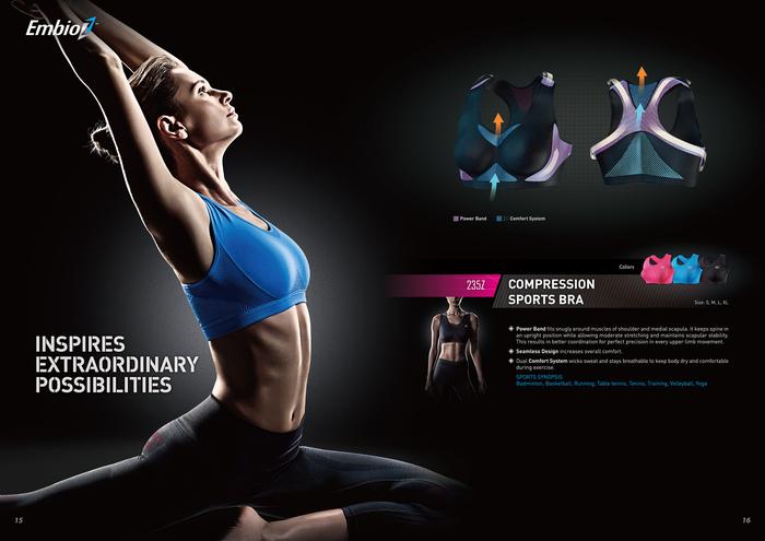 LP SUPPORT EMBIOZ COMPRESSION WOMEN BRA LP-235Z PINK - M