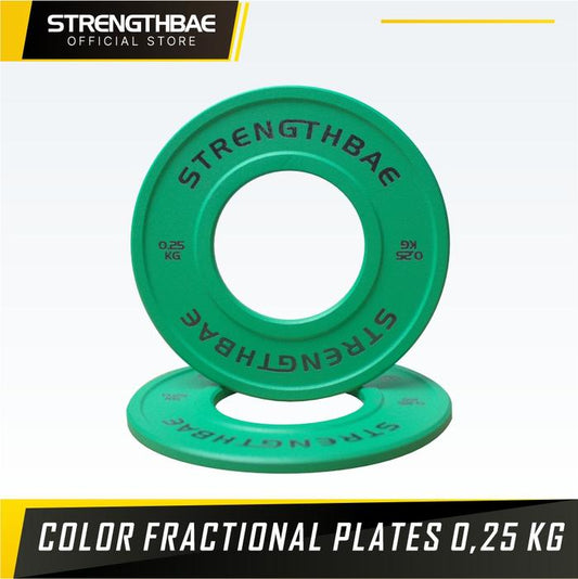 Color Fractional Micro Plates STRENGTHBAE Change Plate Plat Beban 0,25 0,5 0,75 1 kg 0,25kg 0,5kg 0,75kg 1kg Barbell Gym - 0,25kg Pair