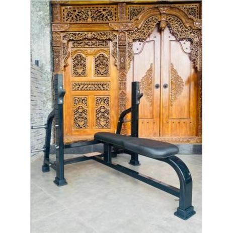 flat bench press manual olahraga komersial Bench Press Plat Angkat Beban Premium Alat Fitness Gym
