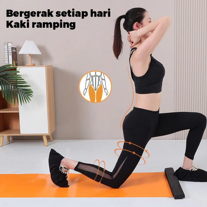 OneTwoFit Sliding Mat Portabel Alat Olahraga Gym Sport Gesek Glider