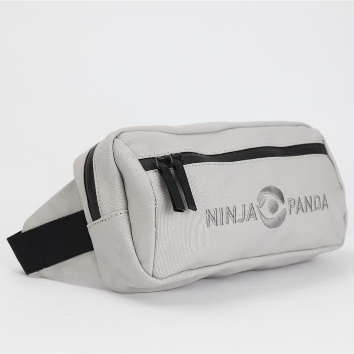 NINJA PANDA Waist Bag CrossFit NOBULL, Running Hiking Sports Waterproof Waxed Canvas ROGUE, ELEIKO Tas - Polar Grey