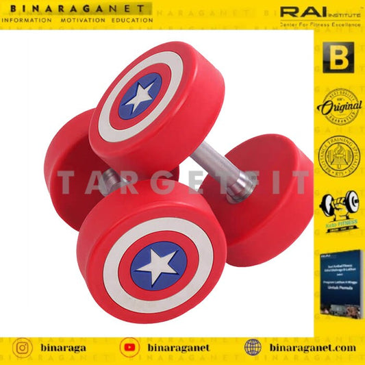 DUMBELL CAPTAIN AMERICA 2.5kg s/d 25kg Total 275kg + DHZ DUMBELL RACK