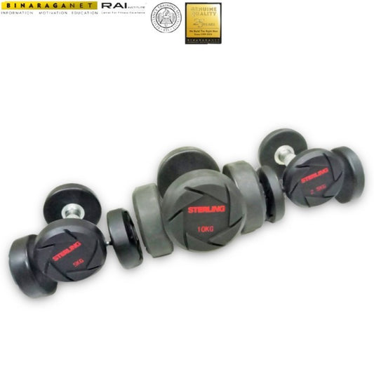 BINARAGANET DUMBBELL RUBBER SET STERLING PRO 42,5 KG