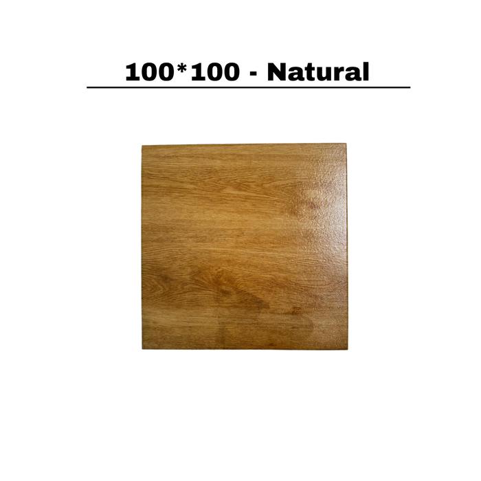 XMASTER Lantai Karet Gym Coklat - Peredam Suara & Anti Bau | Solid EPDM & SDR Granules | Tahan Benturan & Aus | Alas Karet Fitness untuk Home Gym & Studio - 100x100 Dark Wood