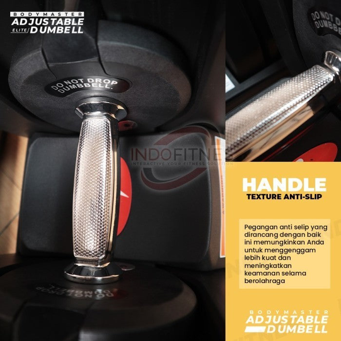 BODYMASTER Elite 40KG / 90Lbs Original Adjustable Dumbell Dumbel set - 1 PC DUMBELL