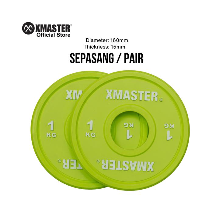 XMASTER Change Plate gym Weight Plate Fitness CrossFit Weightlifting  Powerlifting ROGUE ELEIKO - 0.5kg Sepasang