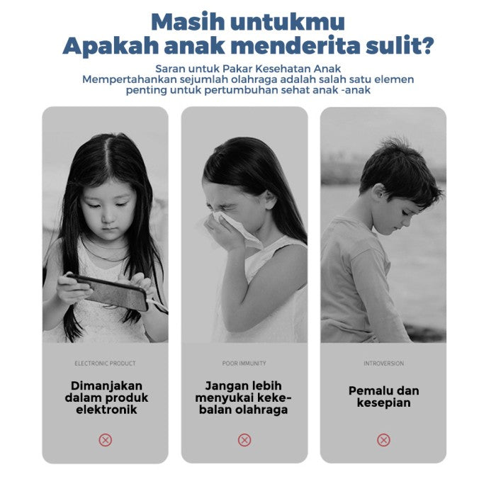 OneTwoFit Trampolin Mainan Anak Viral Diameter 140cm Alat Olahraga Fitness Lompat Sport Trampoline - Merah