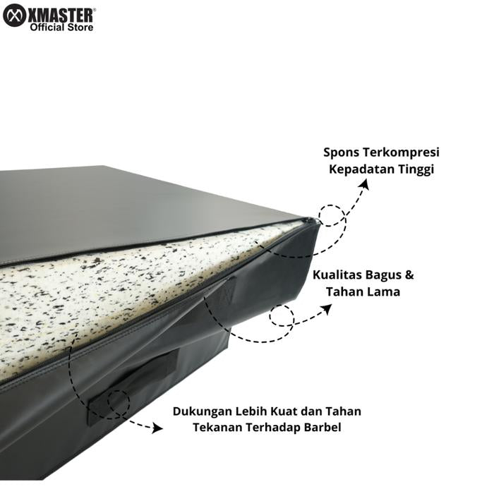 XMASTER Crash Pad Deadlift – Drop Pad Peredam Suara & Pelindung Lantai Home Gym Barbell Mat Weightlifting Crossfit