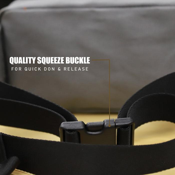 NINJA PANDA Waist Bag CrossFit NOBULL, Running Hiking Sports Waterproof Waxed Canvas ROGUE, ELEIKO Tas - Polar Grey