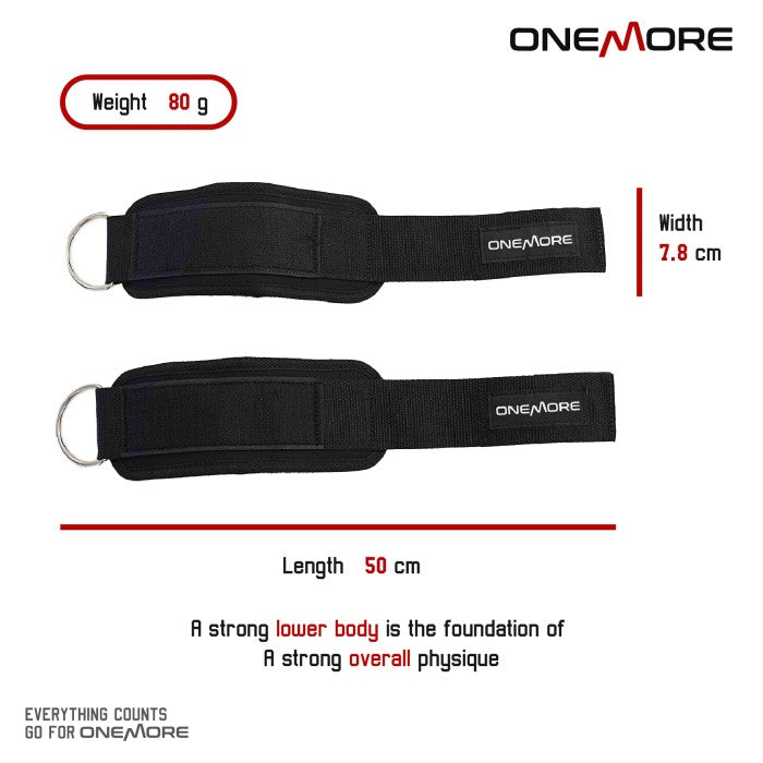 ONE MORE Premium Gym Ankle Strap