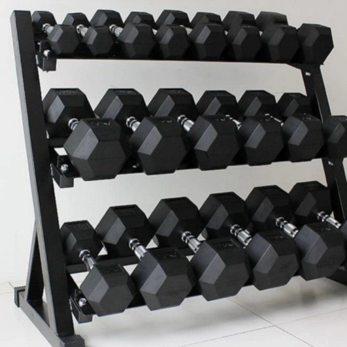 3 Tier Hex Dumbbell Rack