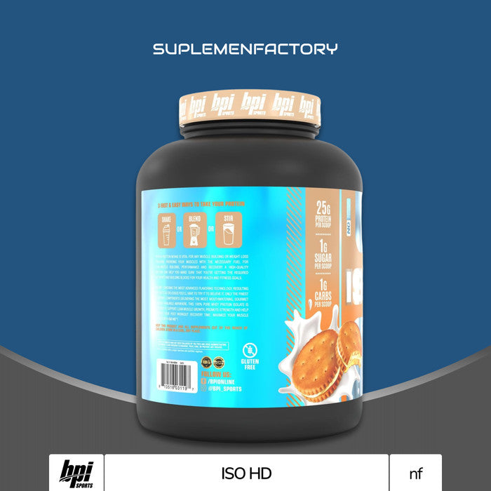 BPI Iso HD 5 lbs Whey Protein Isolate - Vanilla