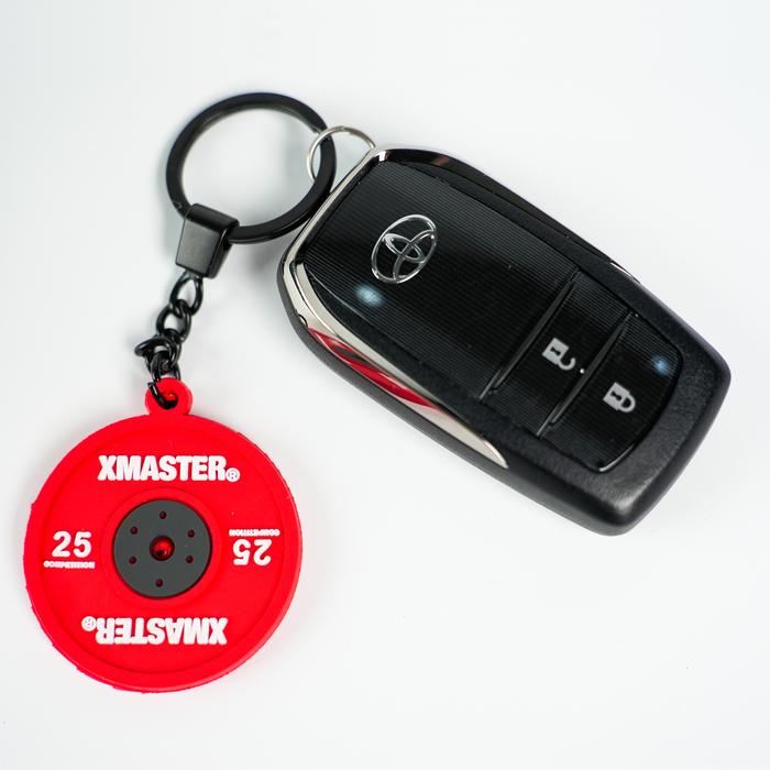 [NEW] Gantungan Kunci Gym XMASTER – Miniatur Bumper Plate PVC | Keychain Unik Pecinta Fitness & Powerlifting - green