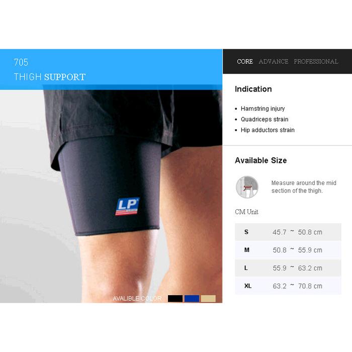 LP  SUPPORT  THIGH LP 705 - BLACK, S