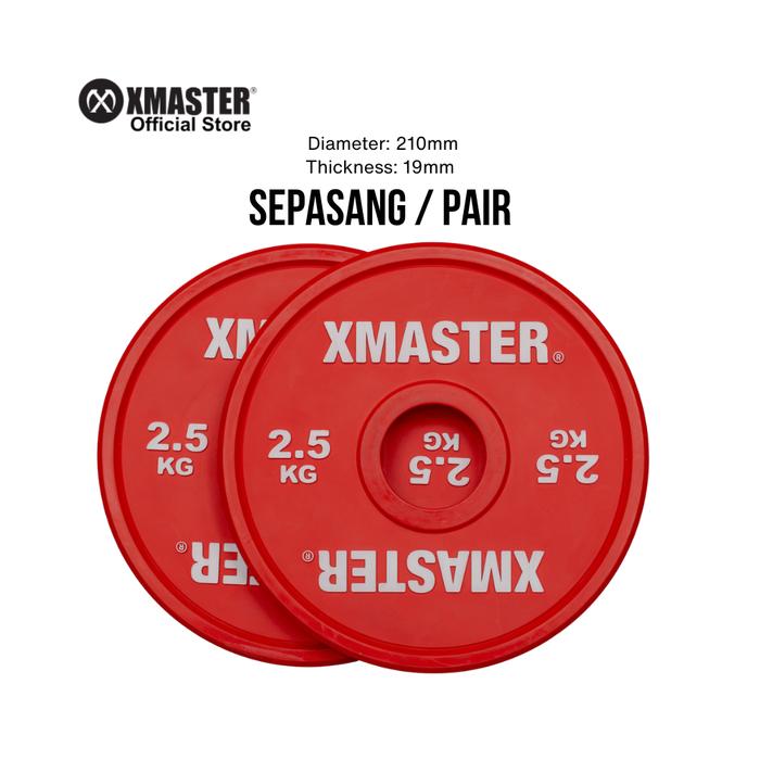 XMASTER Change Plate gym Weight Plate Fitness CrossFit Weightlifting  Powerlifting ROGUE ELEIKO - 0.5kg Sepasang