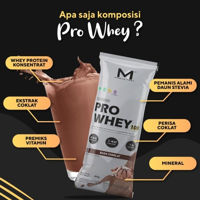M1 Muscle First PRO WHEY 100 400gram 10 sachet Whey Protein
