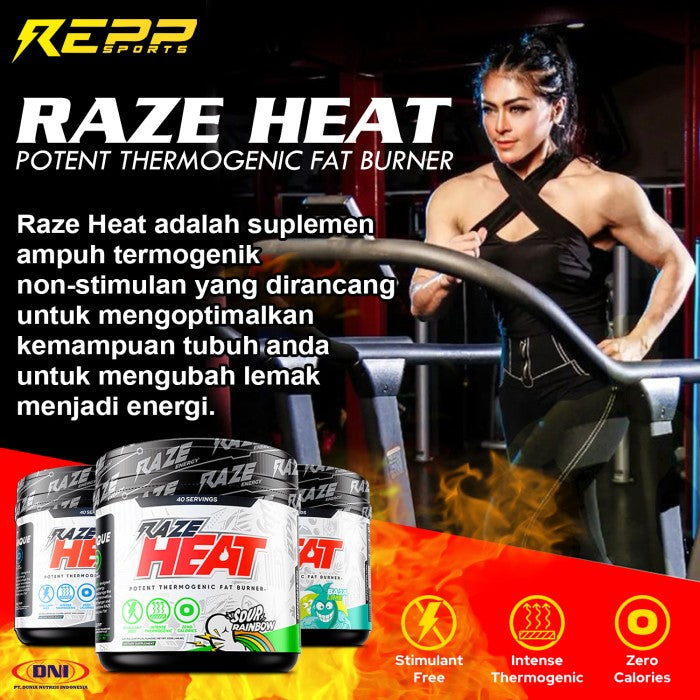 RAZE HEAT 200 GRAM 40 SERVING - BAJA LIME