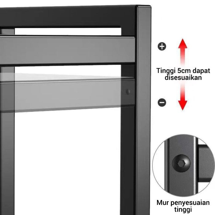 OneTwoFit Rak Dapur Multifungsi Rak Microwave Rak Oven Rak Bumbu