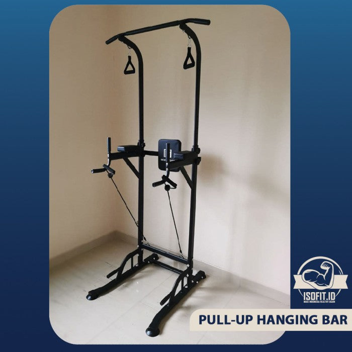 All In One Adjustable Premium Pull Up / Dipping Hanging Bar - Hitam