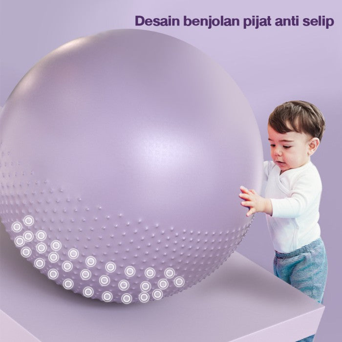 OneTwoFit Bola Kebugaran Bayi Yoga Ball Half Massage Point Gym Ball 65 - Hijau